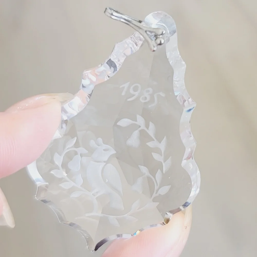 Vintage Crystal 1985 Christmas Ornament